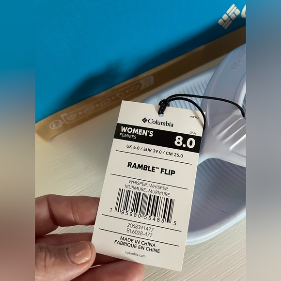 Columbia Ramble Flip Flops Womens Sz 8 Thongs Omni Grip Comfort whisper whisper - Picture 5 of 9